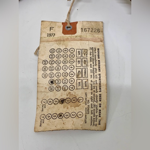 Vintage Upper Peninsula Michigan Deer Antler 15.3oz/433g 1977 - Picture 5 of 14